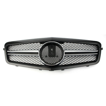 2010-2013 Mercedes-Benz E-Class Amg Style Front Grille | W212 Pre Face Lift Matte Black With Silver