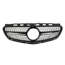 Load image into Gallery viewer, 2014-2016 Mercedes-Benz E-Class Diamond Style Front Grille | W212 Face Lift Gloss Black/silver
