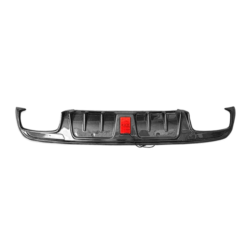 2015-2018 Mercedes-Benz C-Class B Style Carbon Fiber Rear Diffuser With Brake Light | W205 Sedan