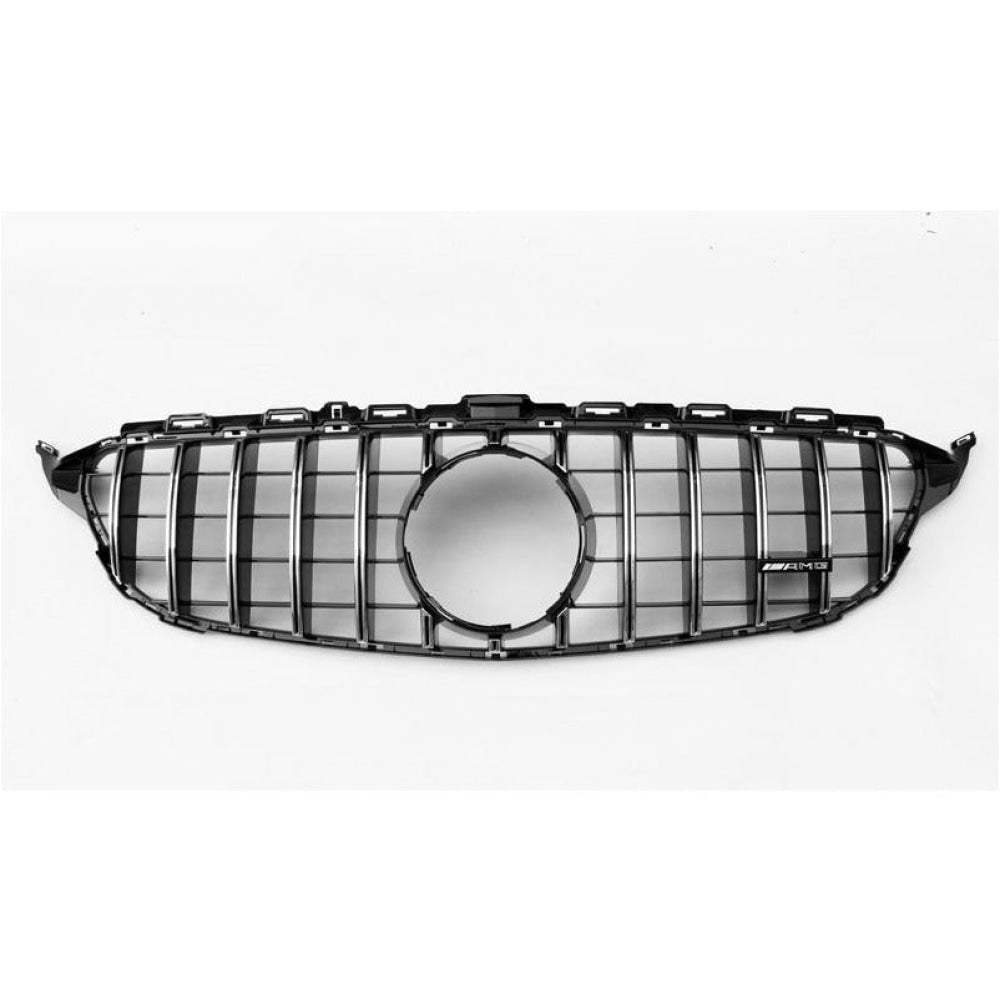 2015-2018 Mercedes-Benz C-Class Gtr Style Front Grille | W205 Chrome Silver / Yes Camera Mercedes
