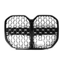 Load image into Gallery viewer, 2021+ Bmw 4-Series Diamond Kidney Grilles | G26 Black Frame Silver Diamonds / Yes Acc
